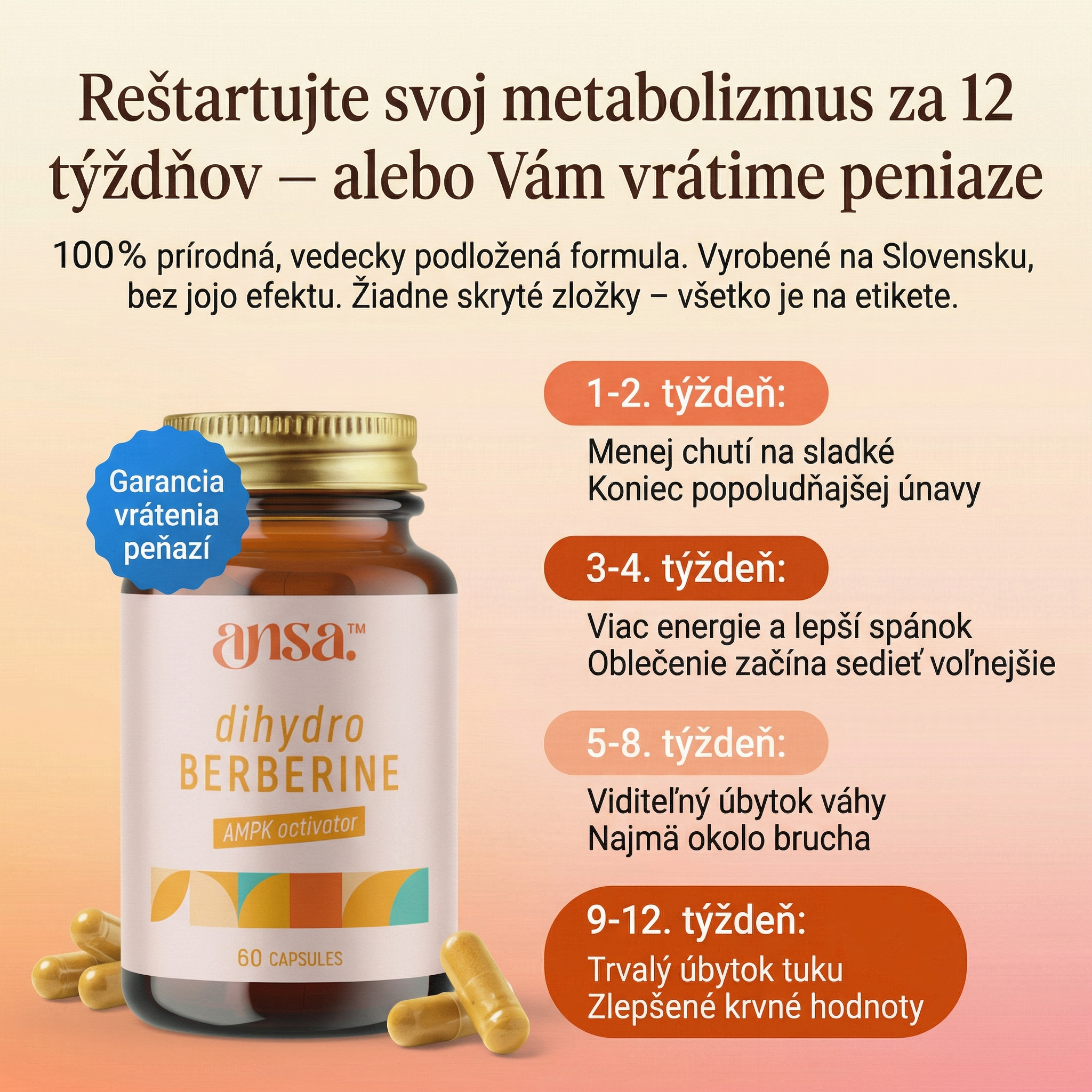 Reštartujte metabolizmus za 12 týždňov