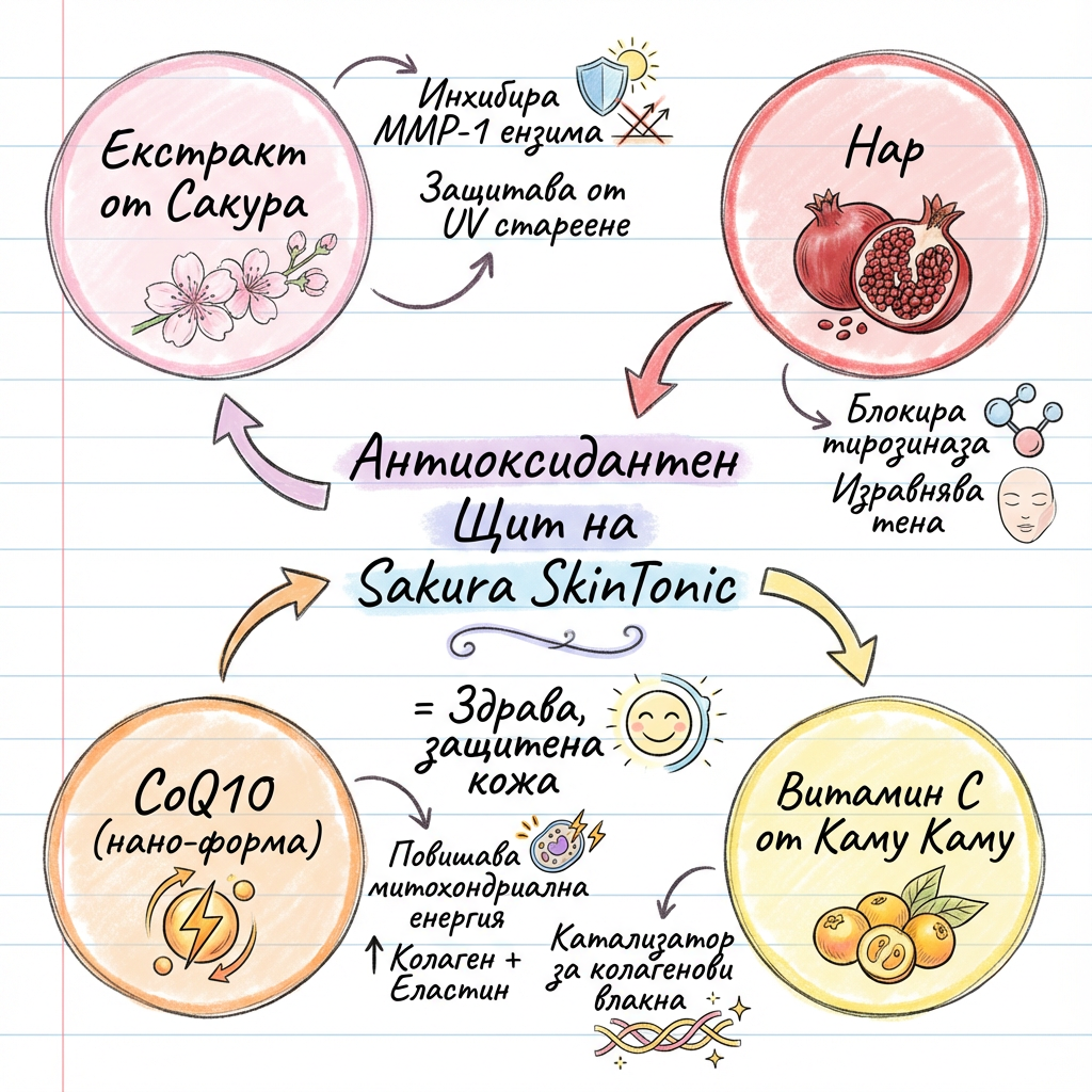 Антиоксидантен щит на Sakura SkinTonic