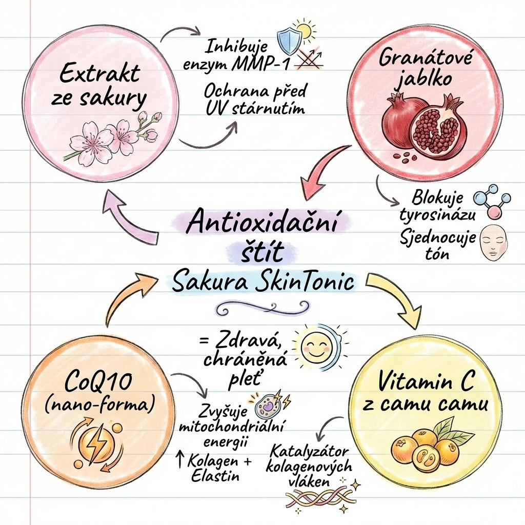 Antioxidační štít Sakura SkinTonic